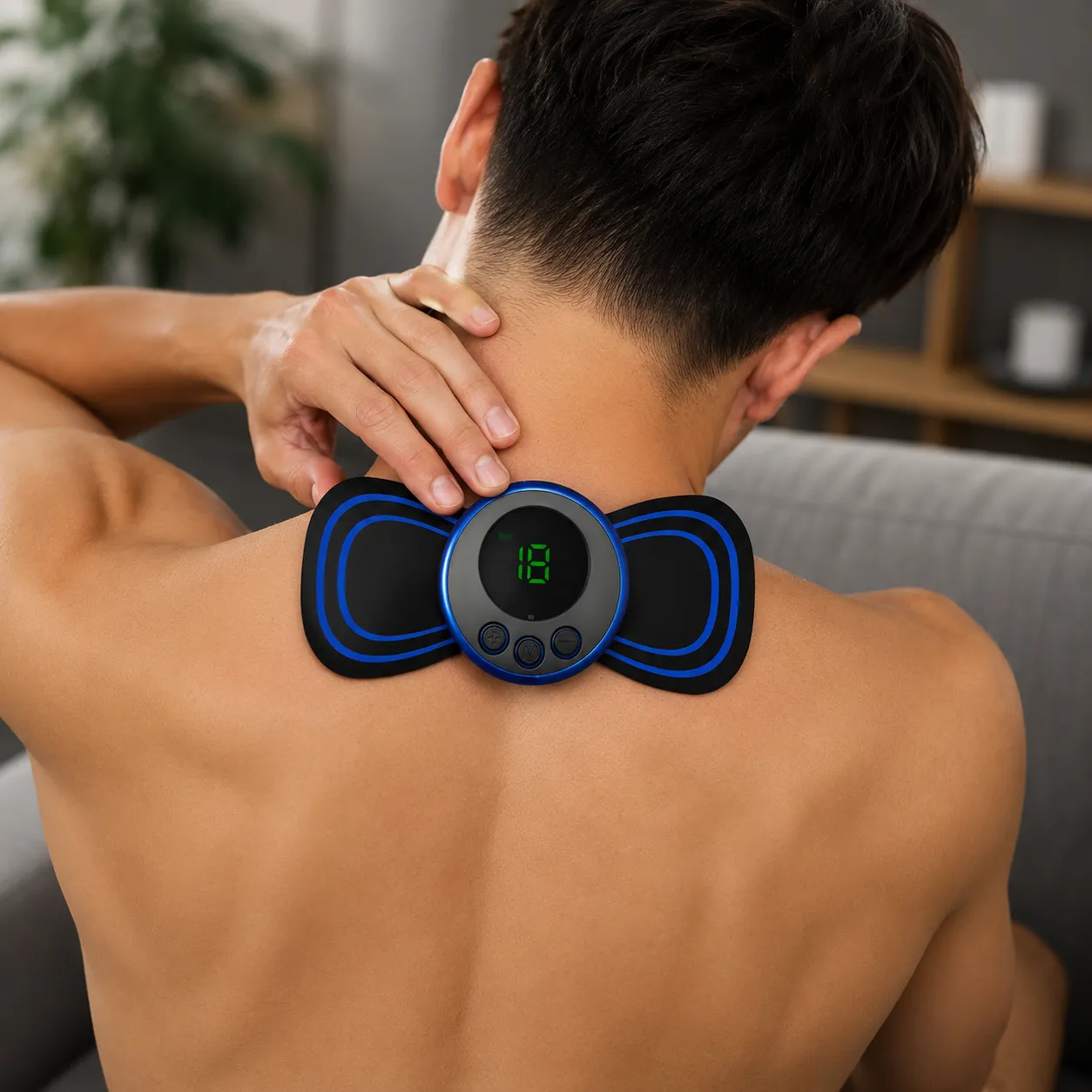 Kit 2 Mini Massageadores EMS Portáteis | Relaxamento para Pescoço e Corpo